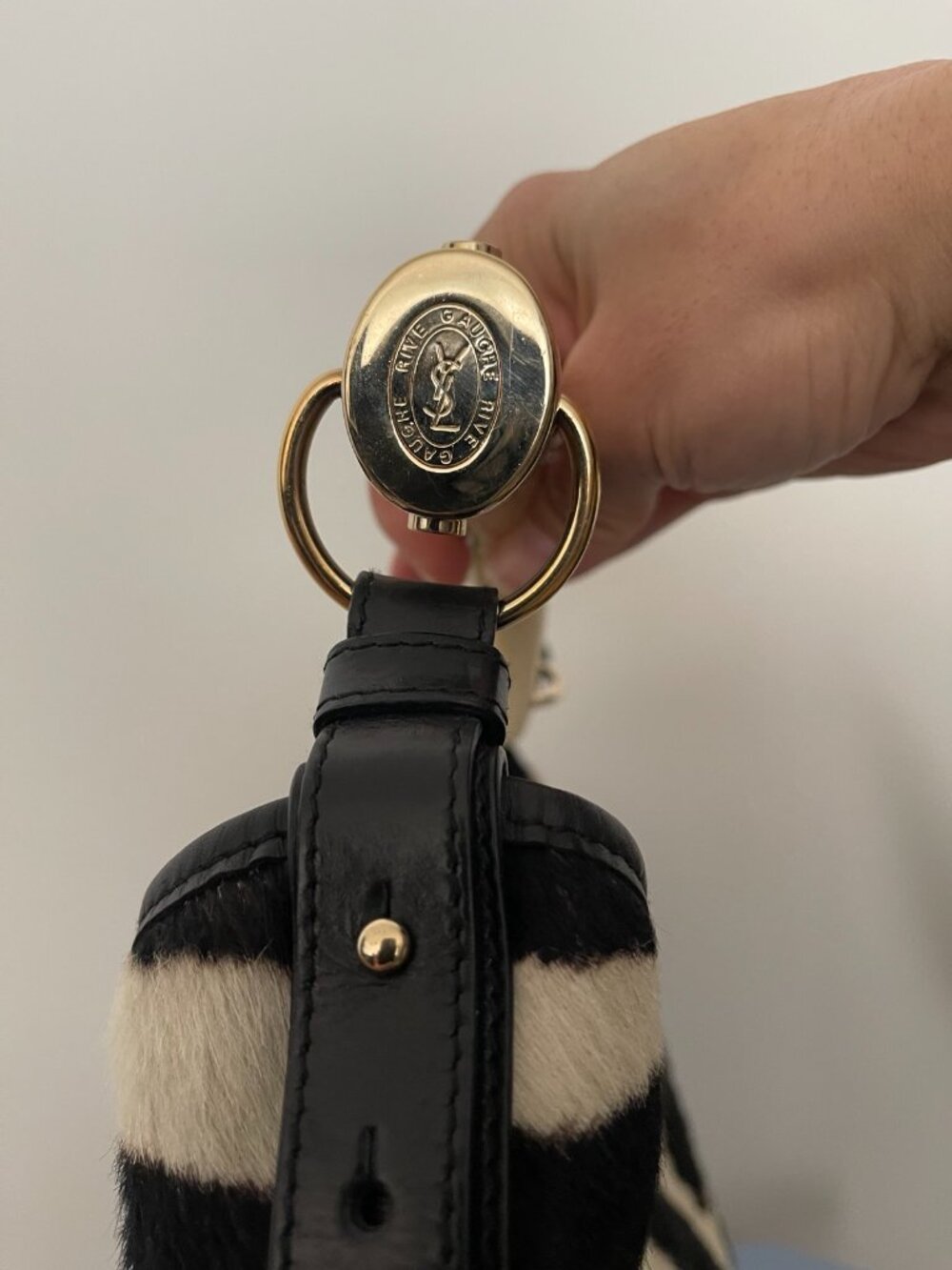 Rare Vintage YSL Mombasa Bag in Zebra Print Pony Hair - Picture 7 of 16